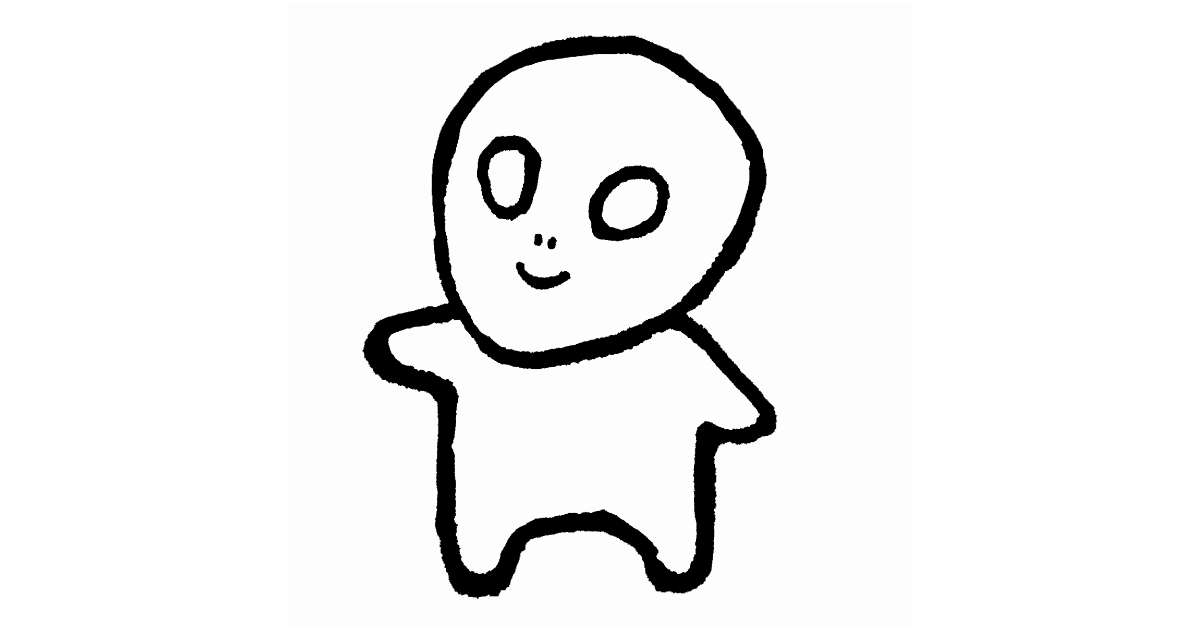 宇宙人グレイさん」のイラスト無料素材｜ゆるい・かわいい・商用可 