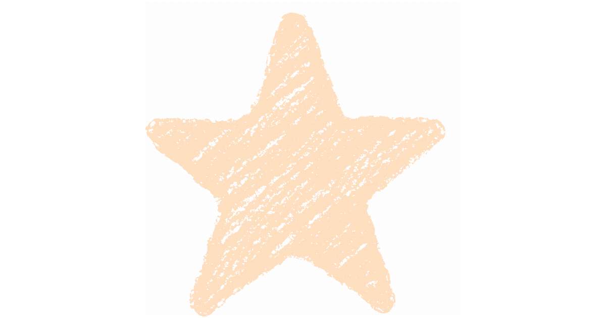 クレヨン塗り パステル（星）暖色」のイラスト無料素材｜ゆるい