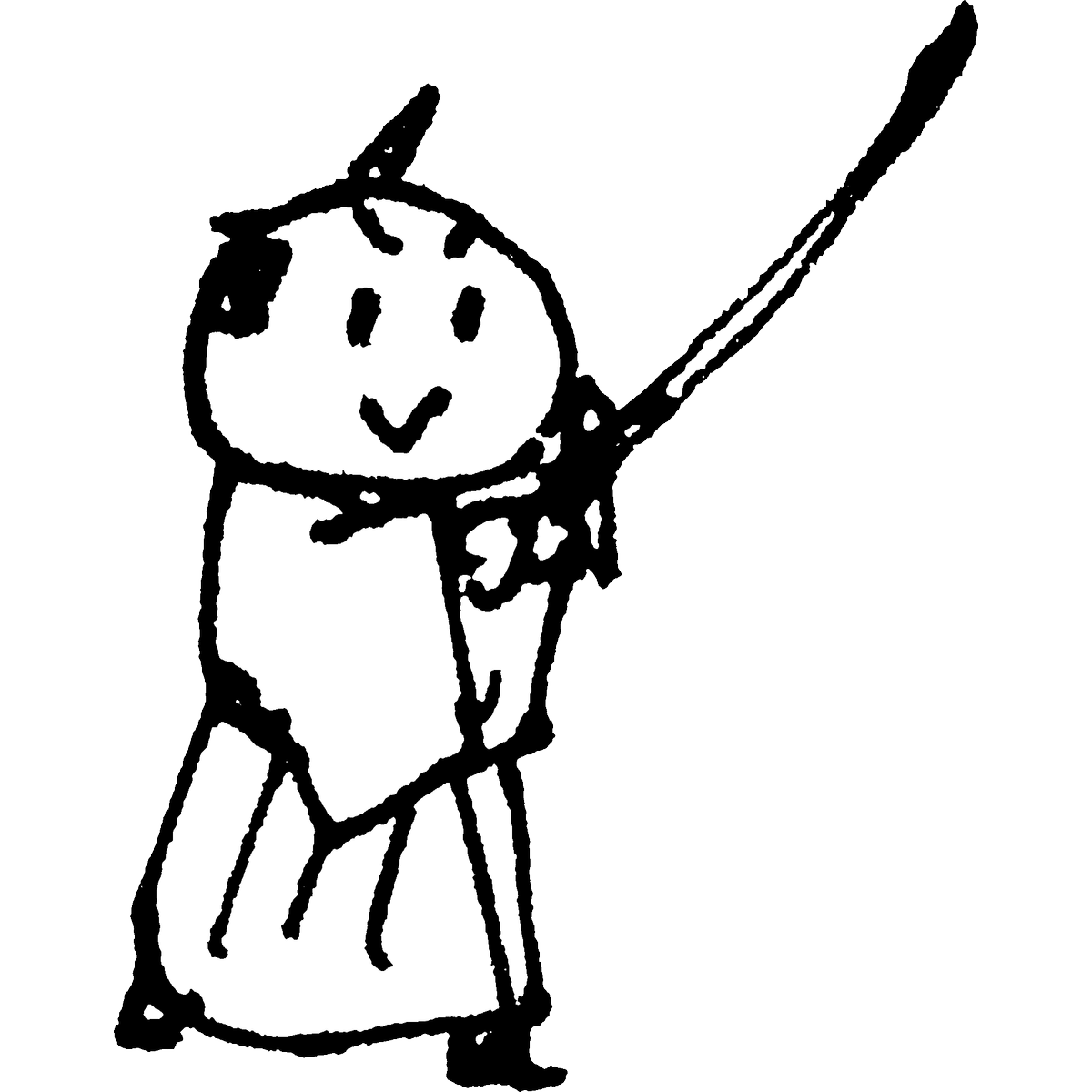 剣を上げる男性のイラスト Men Raising Swordssword Japanese てがきですのb かわいい ゆるい無料イラスト