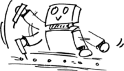 働き者ロボットのイラスト Illustration of worker robot
