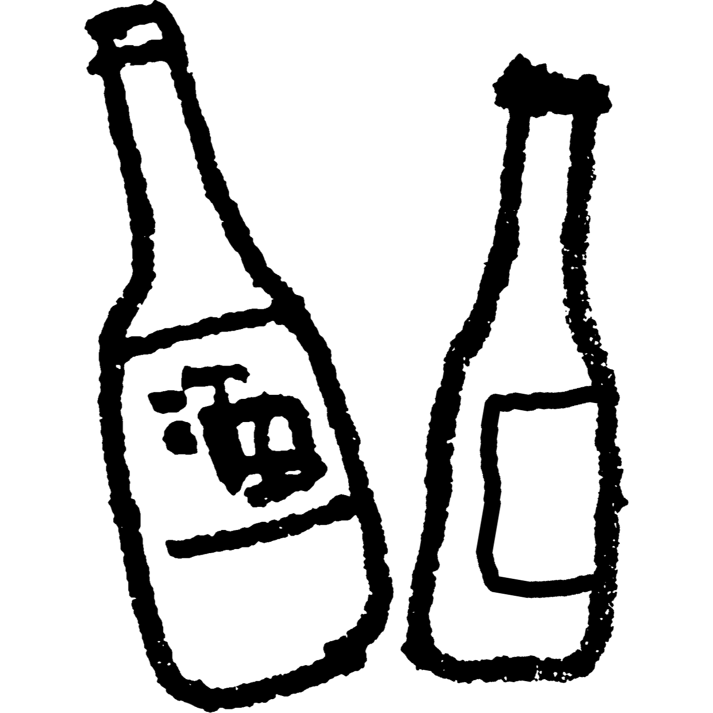 酒の瓶のイラスト / Sake bottle Illustration