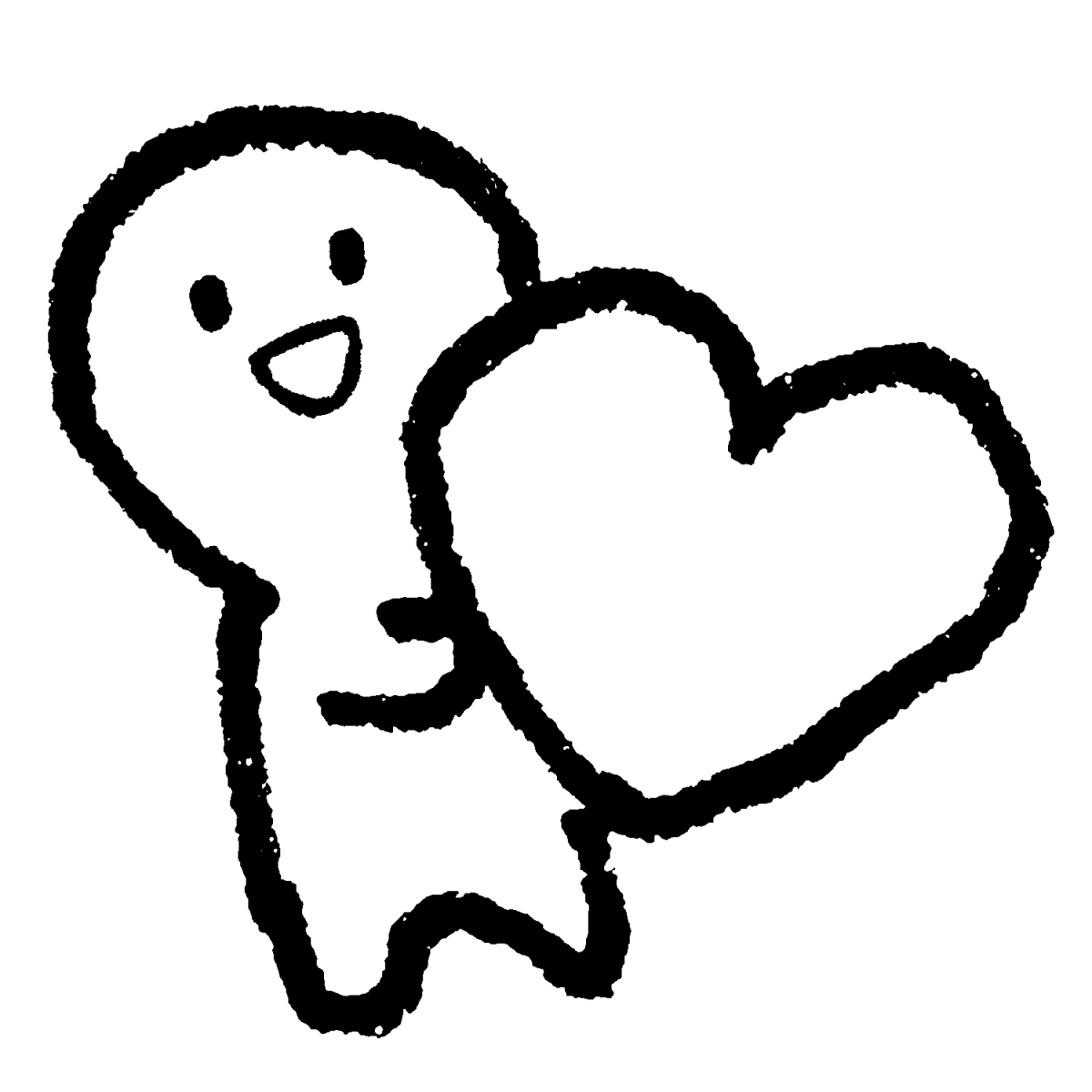 ハートを持つのイラスト / Have a heart Illustration
