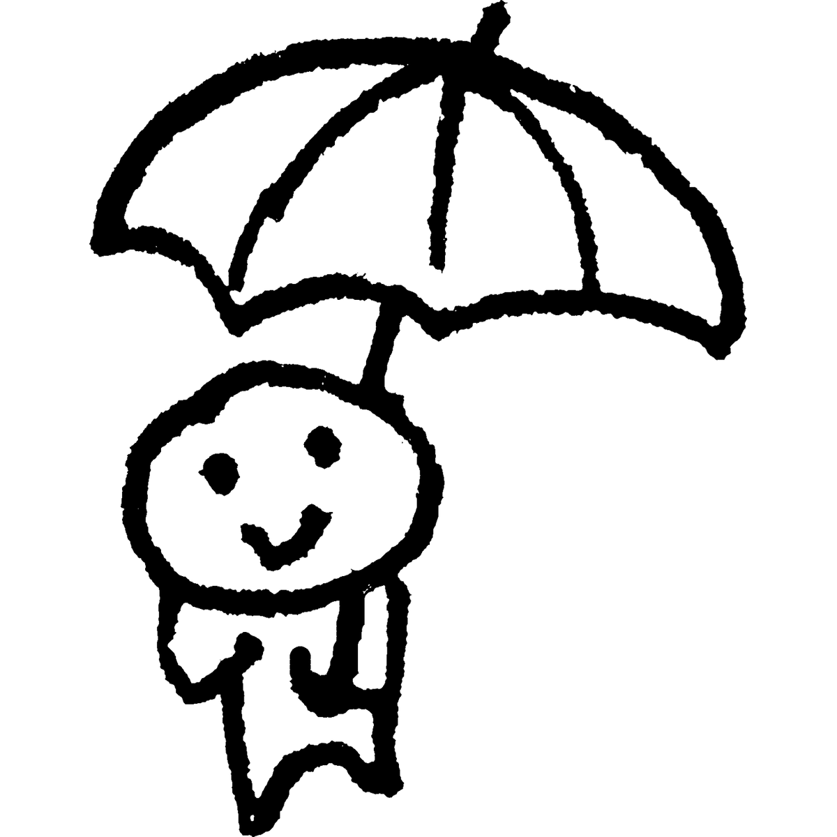 傘をさす2のイラスト / Holding an umbrella 2 Illustration