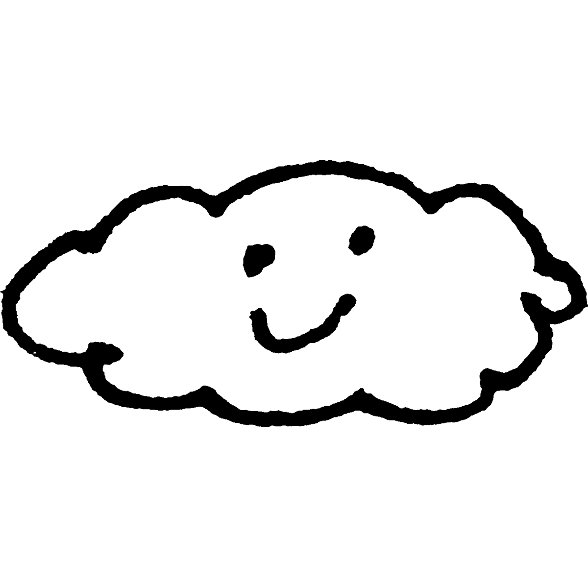 雲（ふつう）のイラスト / Clouds (usually) Illustration