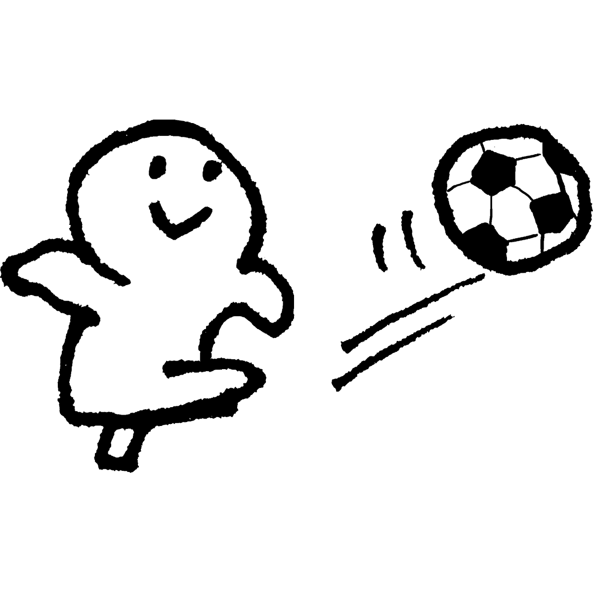 サッカーのイラスト Football てがきですのb かわいい ゆるい