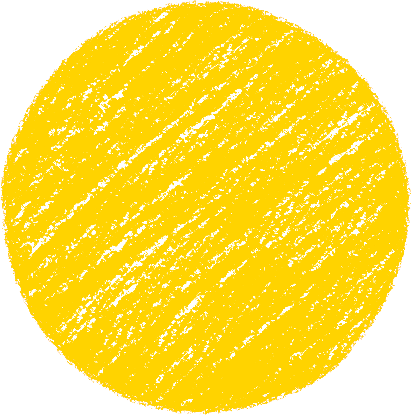 クレヨン塗り背景 丸 黄色 新（イエロー）丸のイラスト sircle_d_yellow