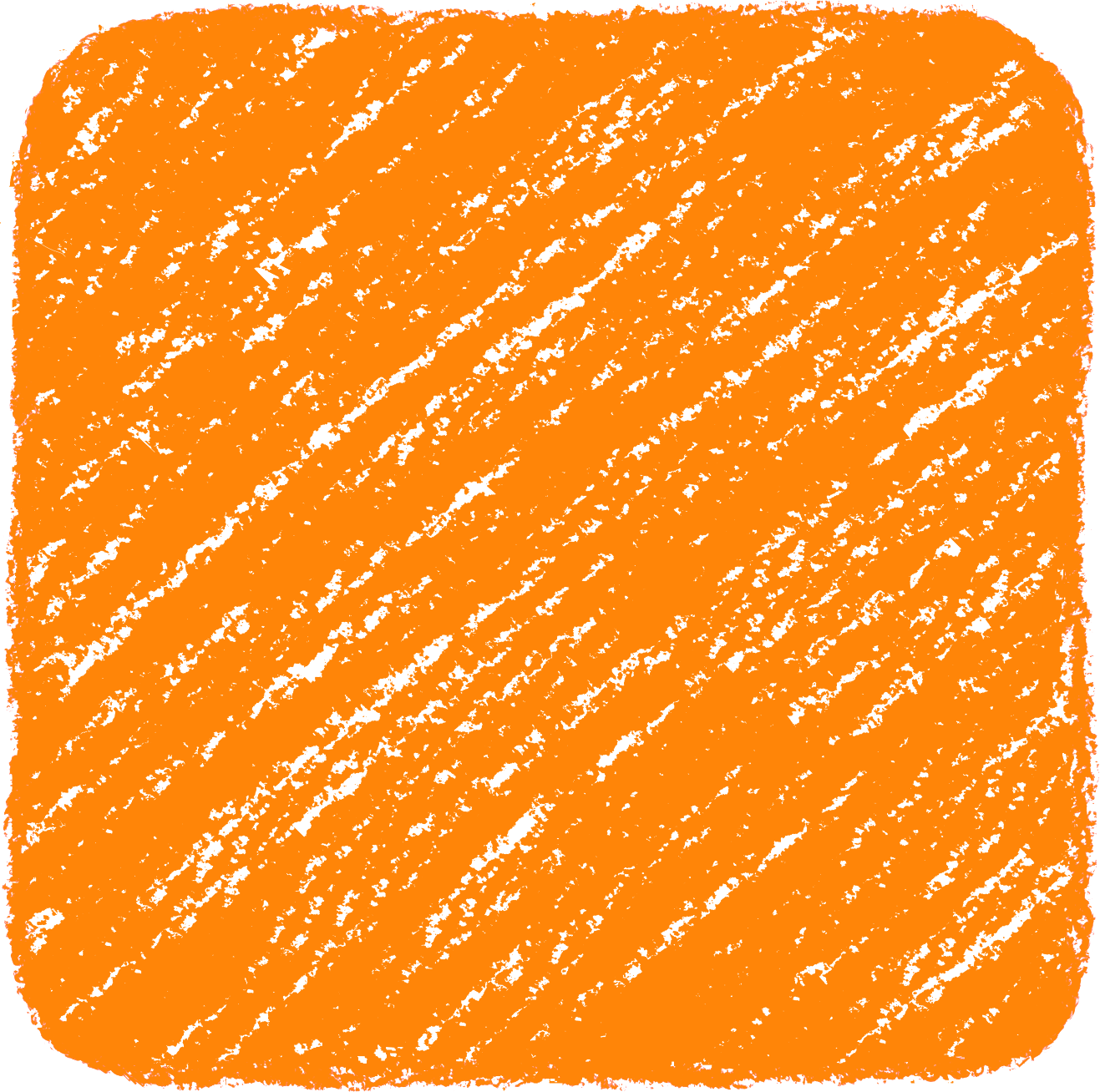 クレヨン塗り背景 だいだい色 新（オレンジ）四角のイラスト square_orange