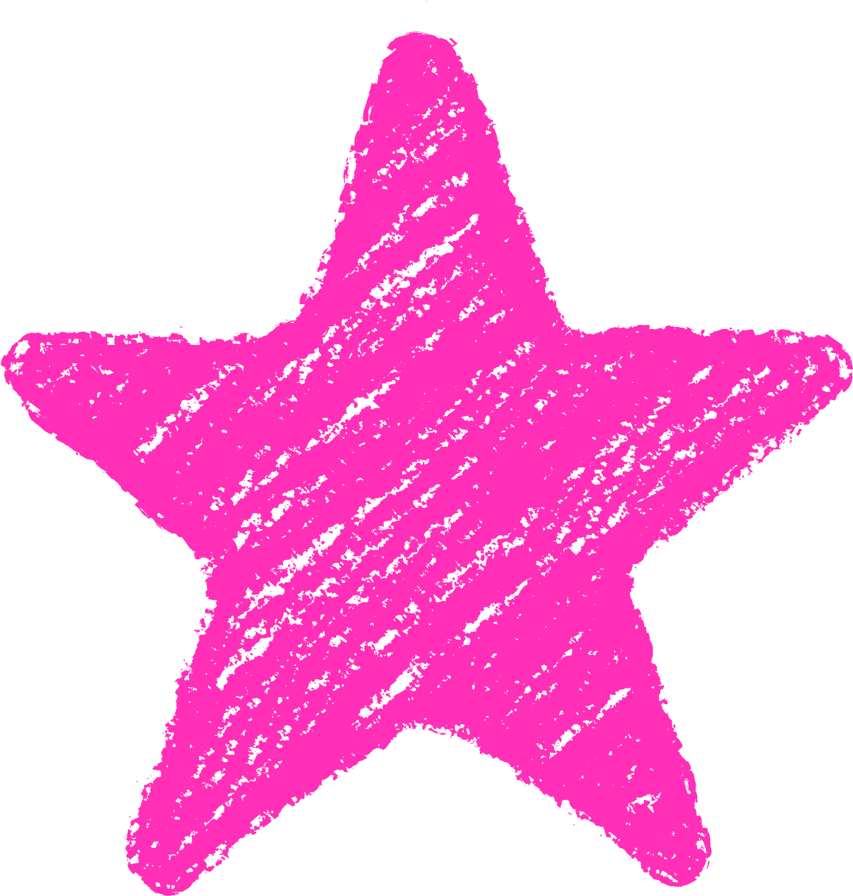 クレヨン塗り背景 桃色 新（ピンク）星のイラスト star_pink