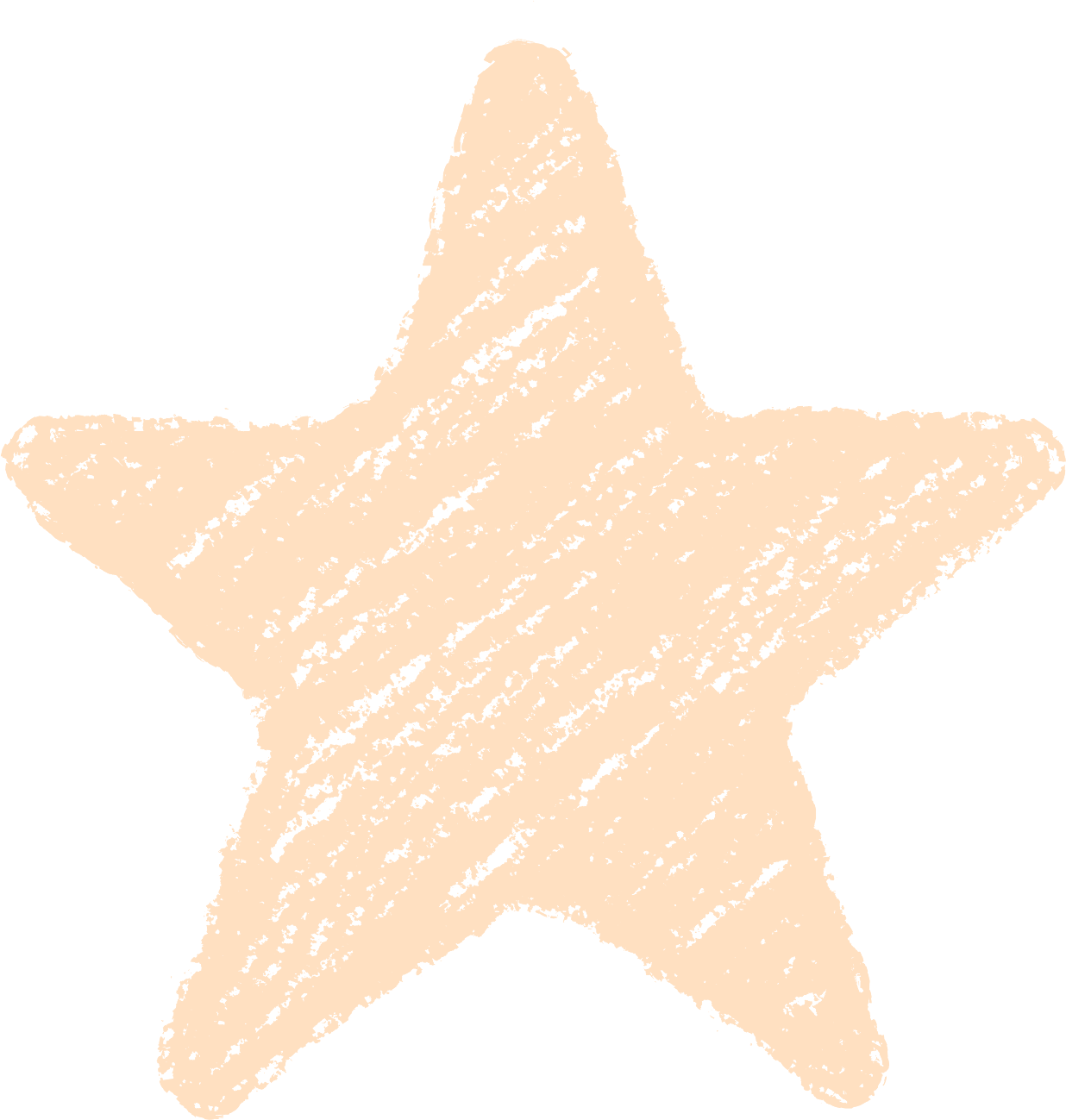クレヨン塗り背景 パステル だいだい色 新（オレンジ）星のイラスト star_l_orange