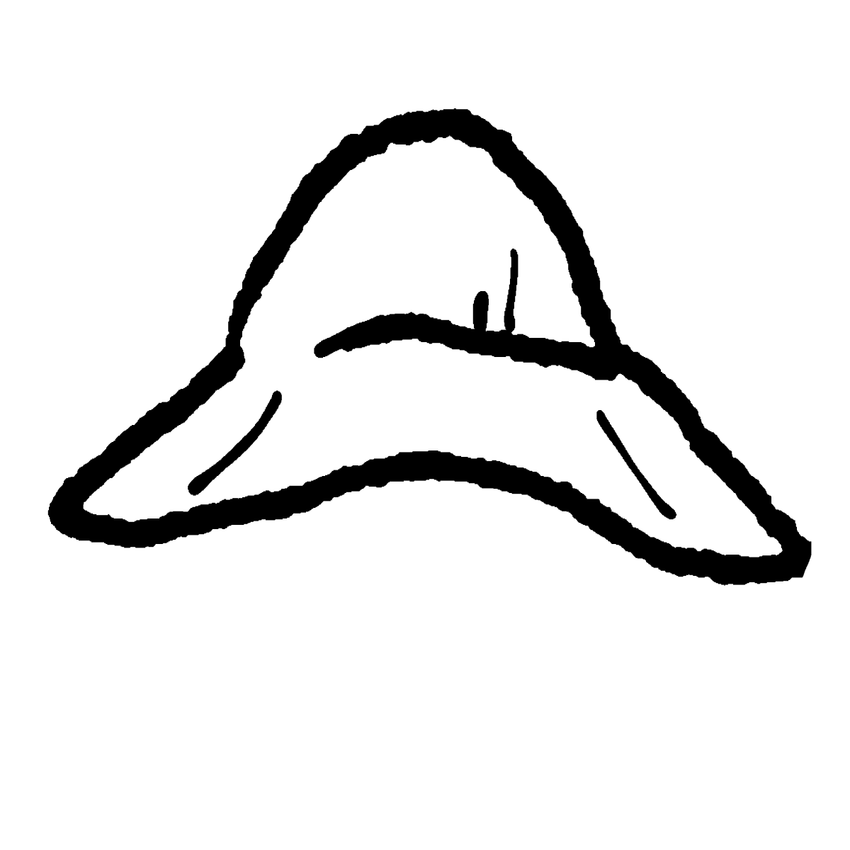 帽子（バケットハット）のイラスト / Hat (bucket hat) Illustration