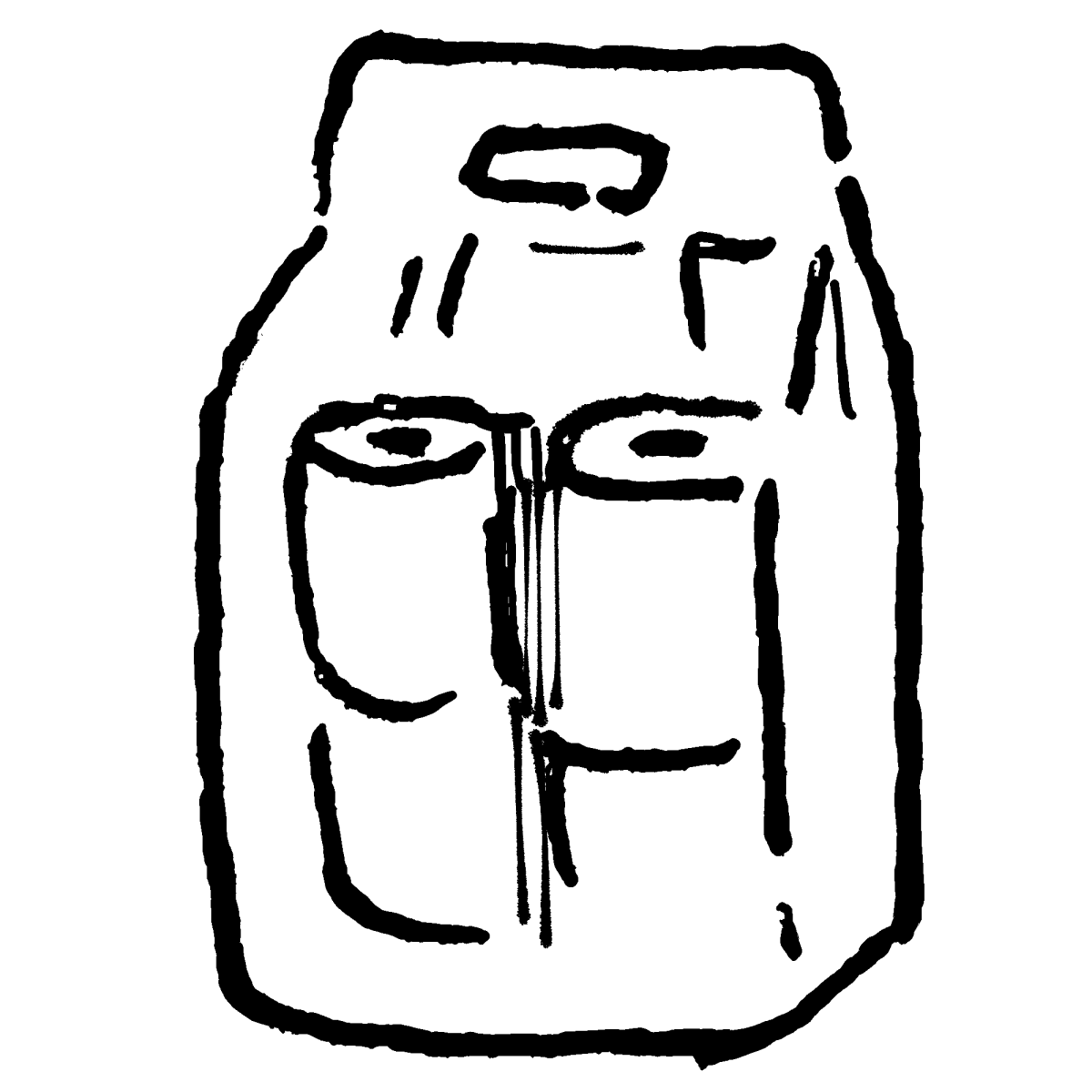 トイレットペーパー（袋）のイラスト / Toilet paper (bag)キッチンペーパー ロールペーパー Illustration