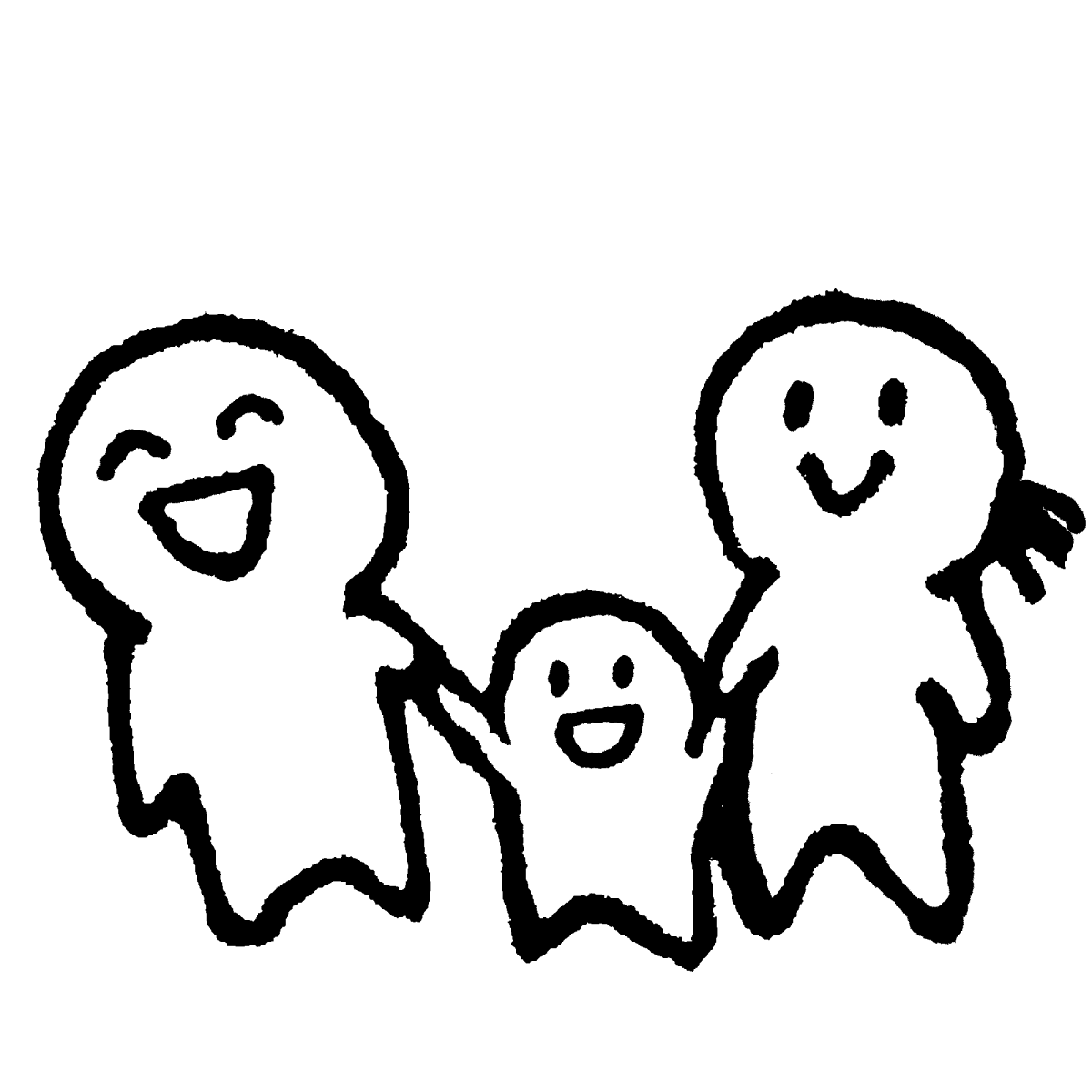 3人家族／その1のイラスト / Daddy, mommy, kid. Illustration