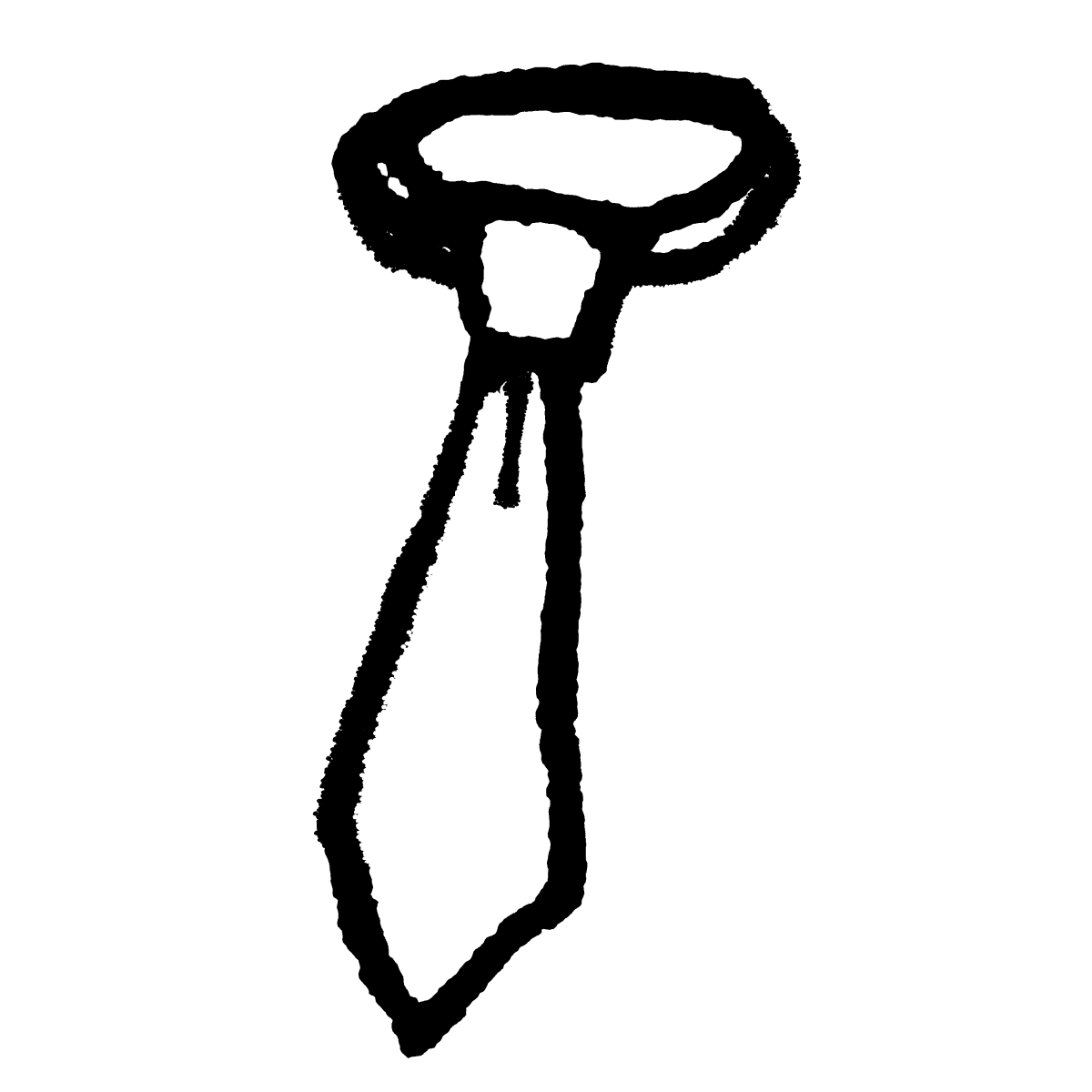 輪になったネクタイのイラスト / A hooded tie Illustration