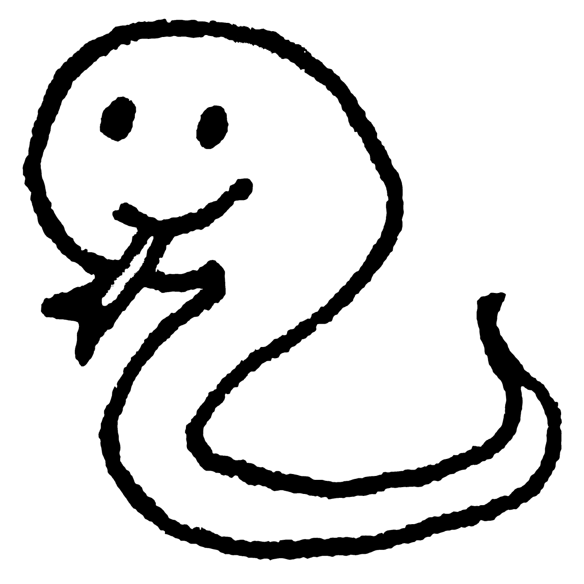 立つヘビのイラスト / Standing snake Illustration