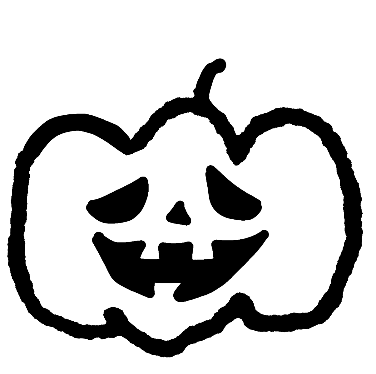 ハロウィン カボチャのおばけ Halloween's Jack O' Lantern Pumpkin illustration