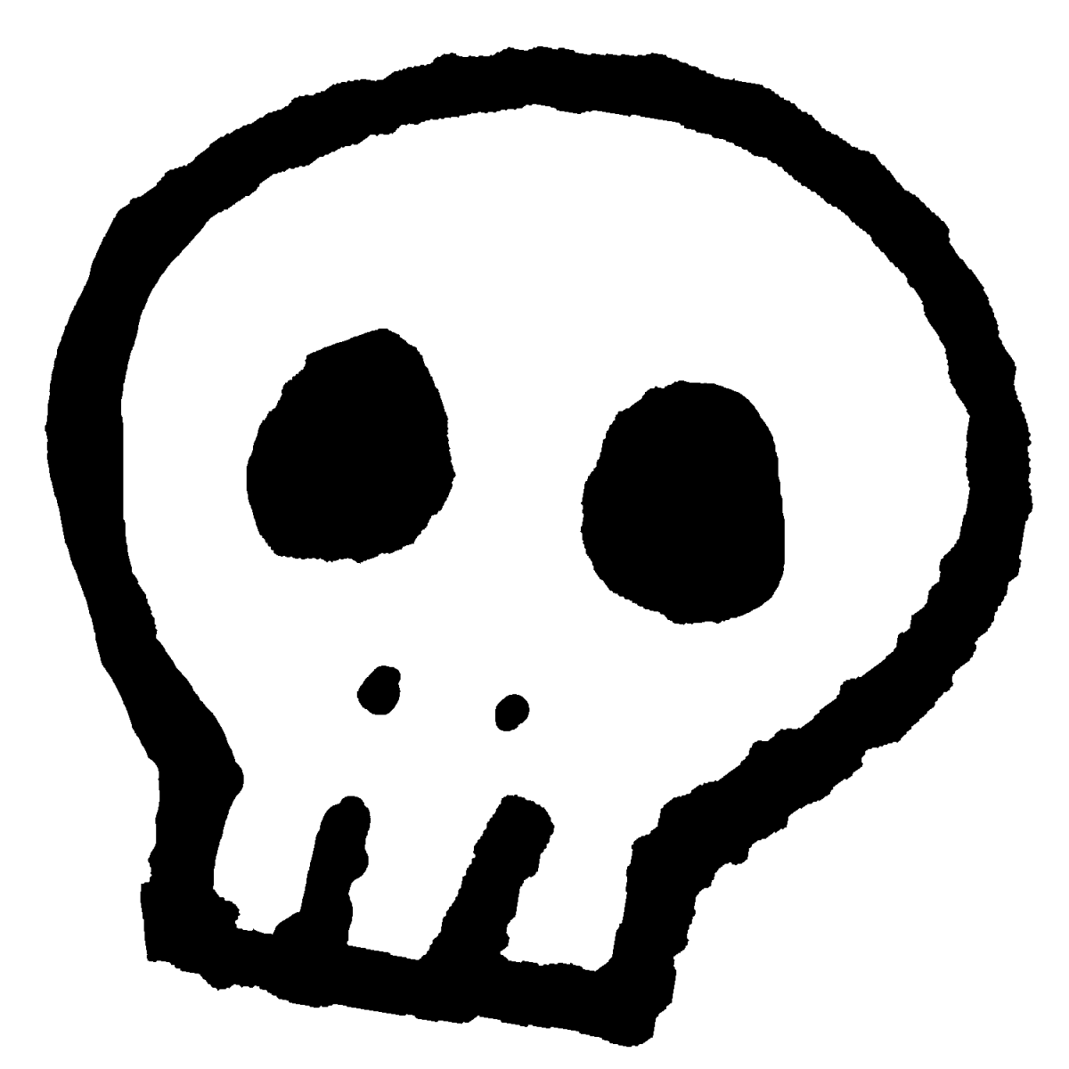 骸骨 ガイコツ 2種のイラスト Skeleton てがきですのb かわいい ゆるい無料イラスト