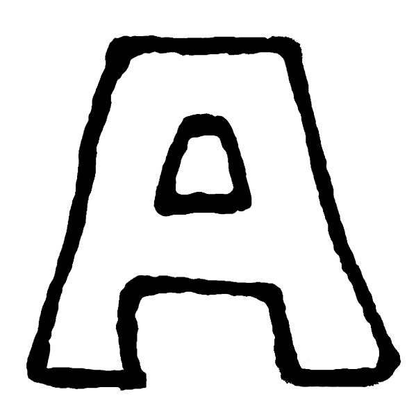 A J アルファベット 大文字 のイラスト A To J Uppercase Alphabet てがきですのb かわいい ゆるい無料イラスト