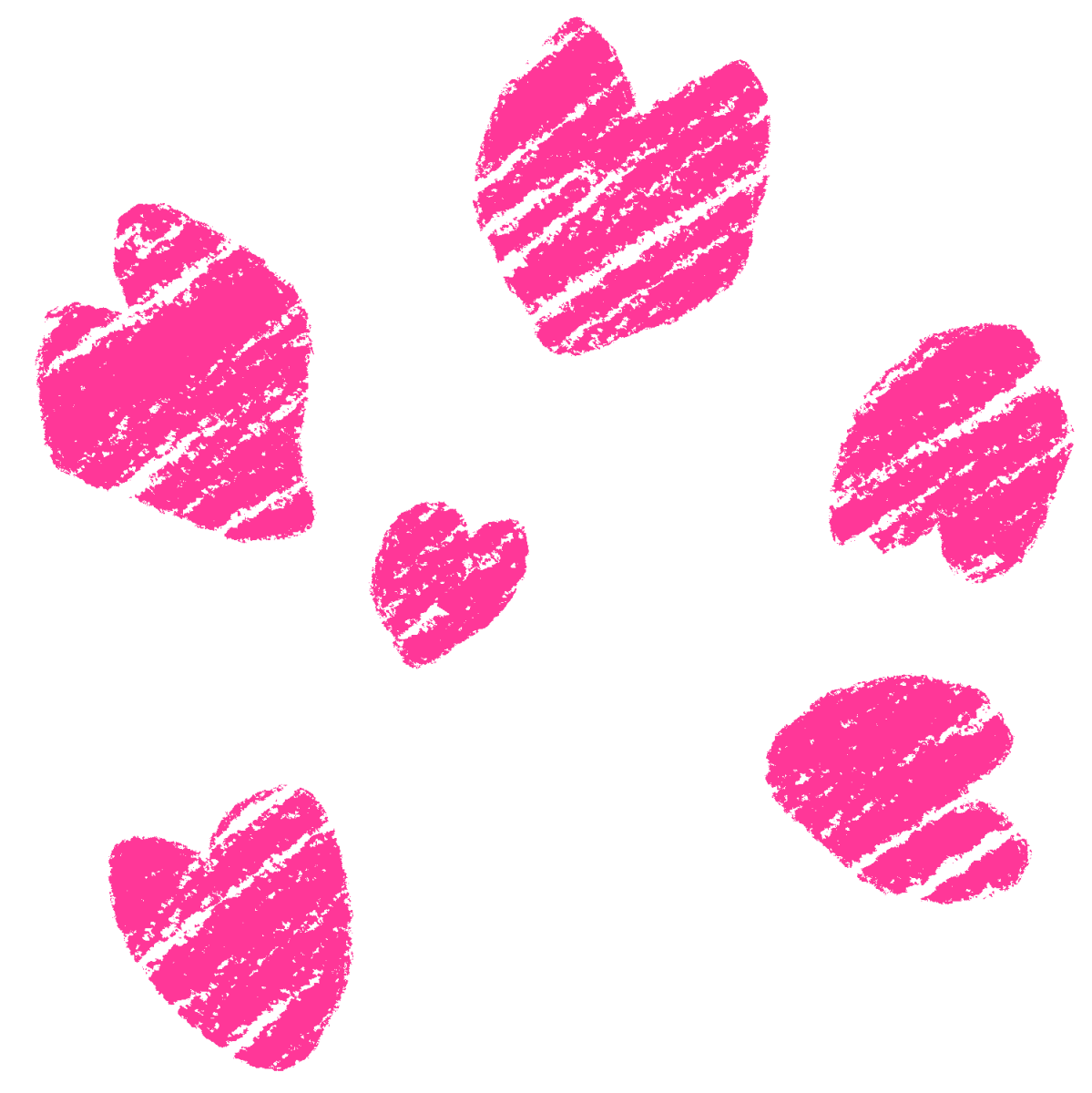 クレヨン塗り【桜の花びら】暖色セットのイラスト / Crayon Painting [Cherry Blossom Petals] Warm Color Set Illustration