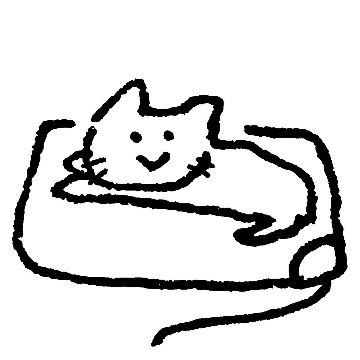 ホットカーペットと猫のイラスト / Hot carpets and cats Illustration