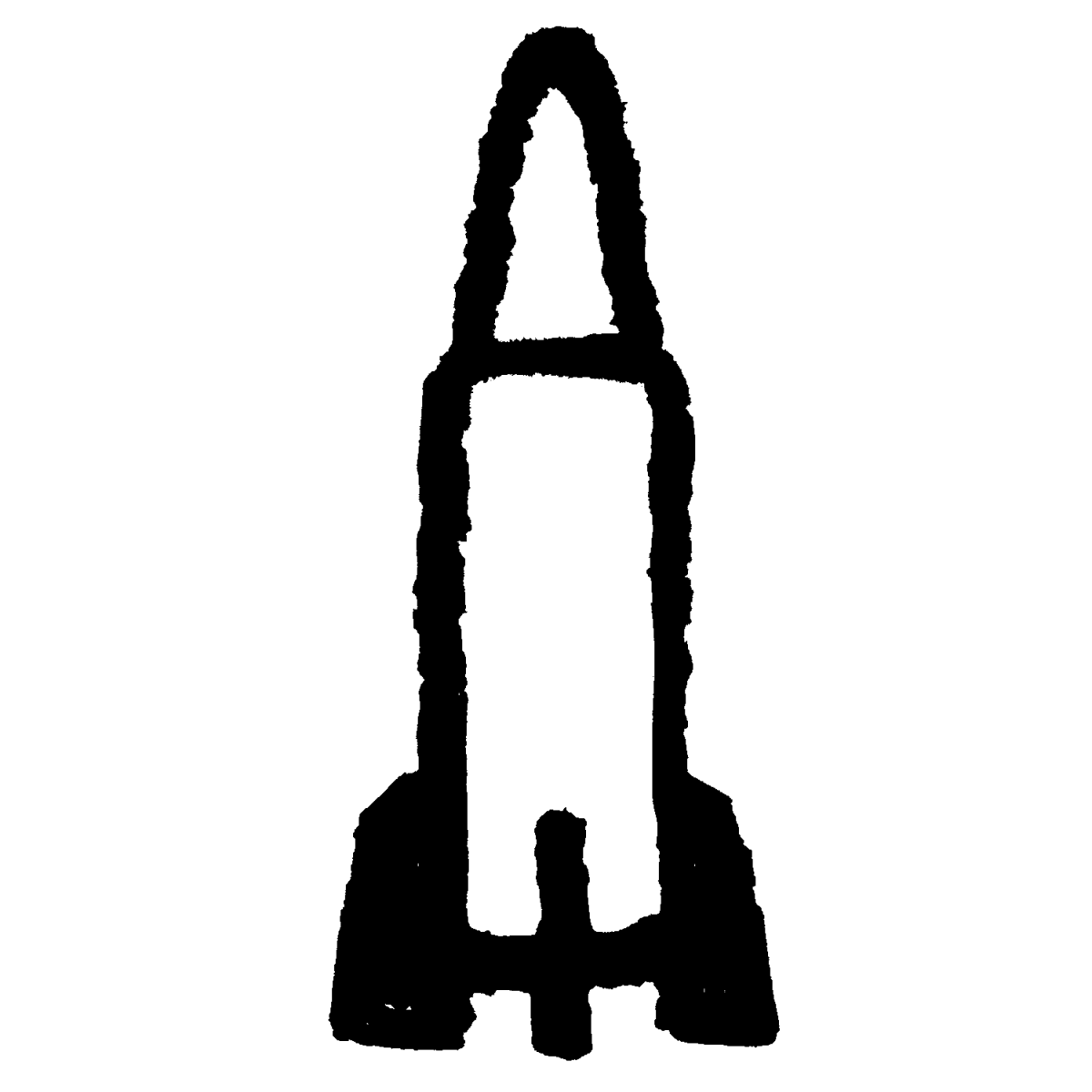 ロケット／ミサイル（煙つきあり）のイラスト / rocket/missile Illustration
