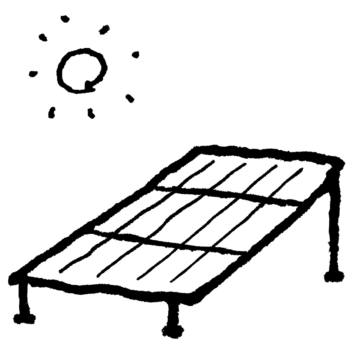 太陽光パネルのイラスト / Solar panel Illustration