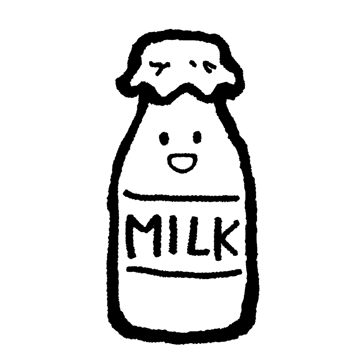 牛乳瓶のイラスト / Milk bottle Illustration