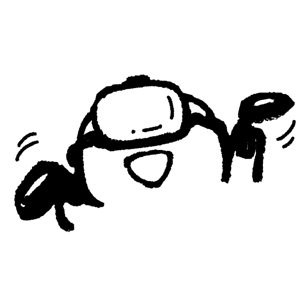 VRヘッドセットで遊ぶのイラスト / Playing with a VR headset Illustration